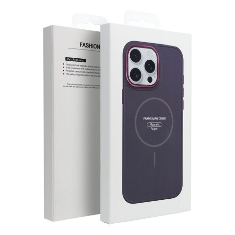 Etui na Samsung S25 FE Frame Mag Cover zgodne z MagSafe fioletowe