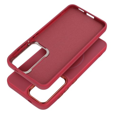 Etui na Samsung S25 FE Frame Mag Cover zgodne z MagSafe magenta