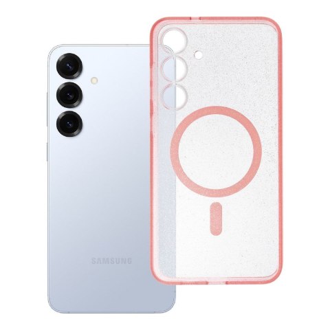 Etui na Samsung S25 PLUS Clear Mag Cover - Glitter (Str) zgodne z MagSafe różówy glitter