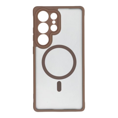 Etui na Samsung S25 PLUS Full Matte Mag Cover zgodne z MagSafe brązowy