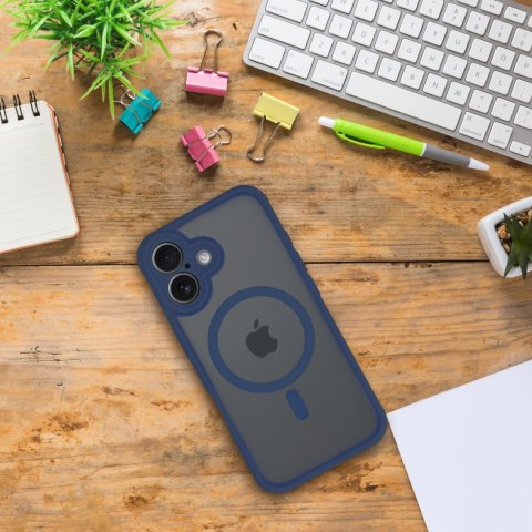 Etui na Samsung S25 PLUS Full Matte Mag Cover zgodne z MagSafe niebieskie
