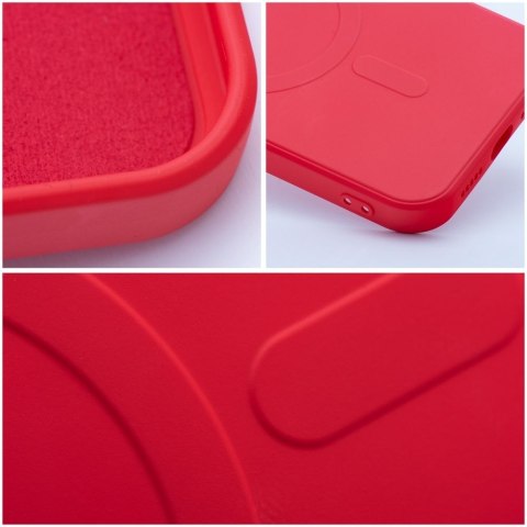 Etui na Samsung S25 PLUS Silicone Mag Cover zgodne z MagSafe (camera protection) czerwone