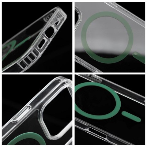 Etui na Samsung S26 PLUS Drop Glue Colorful Ring Mag Cover zgodne z MagSafe ciemnozielone