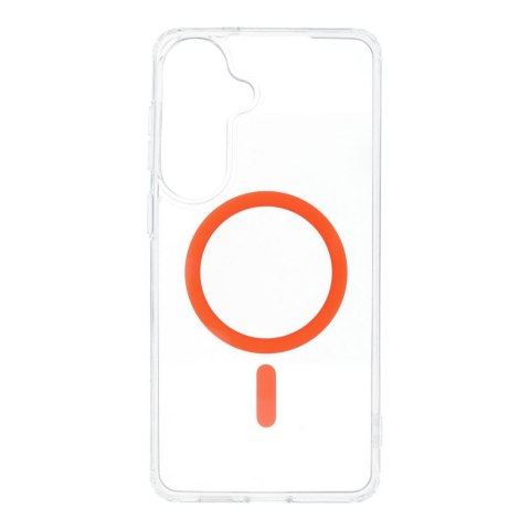 Etui na Samsung S26 PLUS Drop Glue Colorful Ring Mag Cover zgodne z MagSafe pomarańczowe