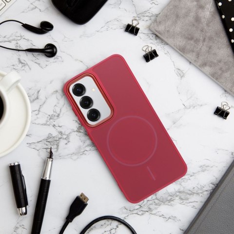 Etui na Samsung S26 PLUS Frame Mag Cover zgodne z MagSafe magenta