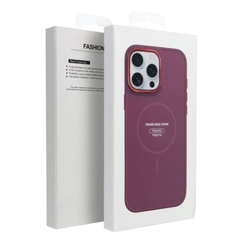 Etui na Samsung S26 PLUS Frame Mag Cover zgodne z MagSafe magenta