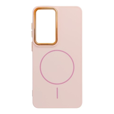 Etui na Samsung S26 PLUS Frame Mag Cover zgodne z MagSafe pudrowy róż