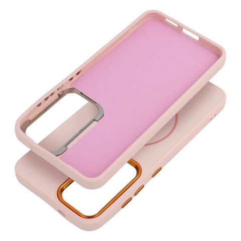 Etui na Samsung S26 PLUS Frame Mag Cover zgodne z MagSafe pudrowy róż
