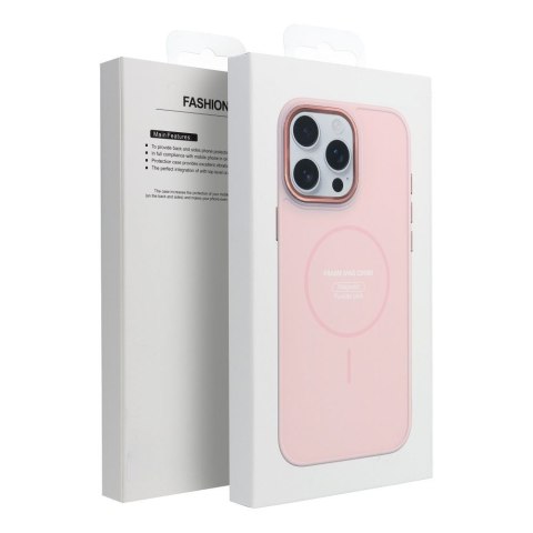 Etui na Samsung S26 PLUS Frame Mag Cover zgodne z MagSafe pudrowy róż