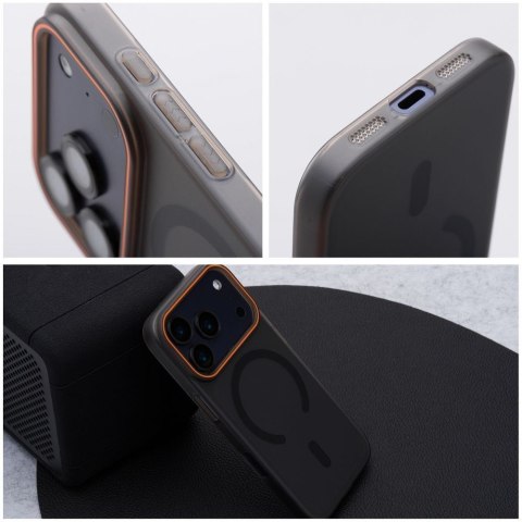 Etui na Xiaomi Redmi 15 4G / 15 5G Go Orange zgodne z MagSafe czarne