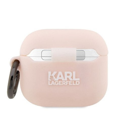 Etui na słuchawki Karl Lagerfeld do Apple Airpods PRO (3D Sil NFT Karl) różowe
