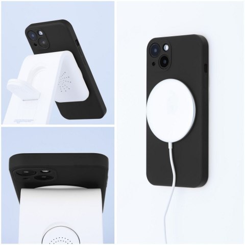 Etui na Xiaomi Redmi 15C (173,16 x 81,07 x 8,2) Silicone Mag Cover zgodne z MagSafe (camera protection) czarne
