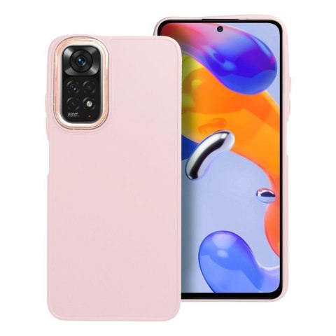 Etui na Xiaomi Redmi Note 11 / 11S Frame pudrowy róż