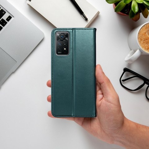 Etui z klapką na Honor 400 LITE Smart Magneto ciemnozielone