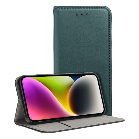 Etui z klapką na Honor X6c Smart Magneto ciemnozielone