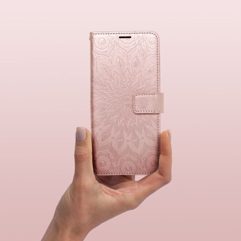 Etui z klapką na iPhone 12 MINI Mezzo Book mandala złoto-różowe