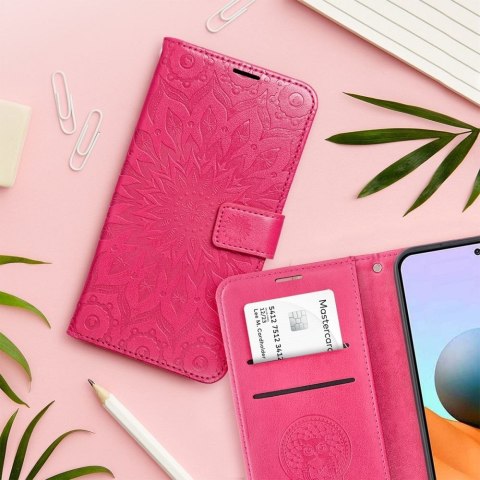 Etui z klapką na iPhone 15 Mezzo Book mandala magenta