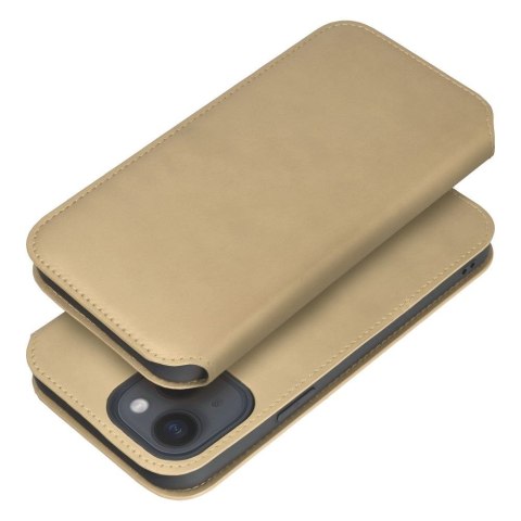 Etui z klapką na iPhone 16 PLUS Dual Pocket Book złote