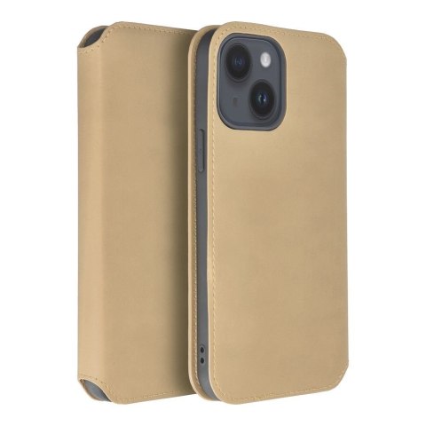 Etui z klapką na iPhone 16 PLUS Dual Pocket Book złote