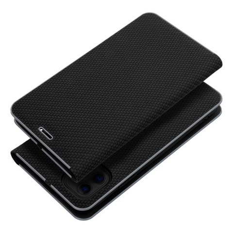 Etui z klapką na iPhone 16 PLUS Luna Book Carbon czarne