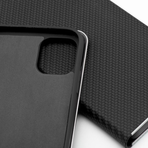 Etui z klapką na iPhone 16 PLUS Luna Book Carbon czarne