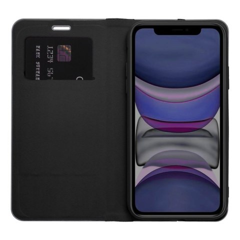 Etui z klapką na iPhone 16 PLUS Luna Book Carbon czarne