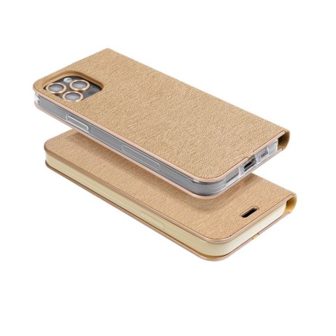 Etui z klapką na iPhone 16 PLUS Luna Book Gold złote
