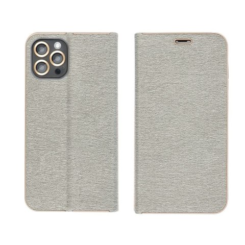Etui z klapką na iPhone 16 PRO MAX Luna Book Gold srebrne