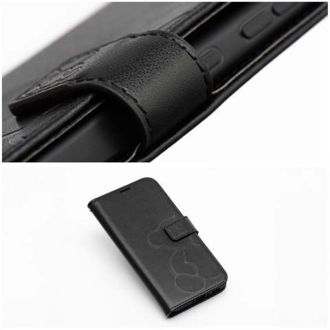 Etui z klapką na iPhone 16e (SE 4 2025) Mezzo Book teddy bear czarne