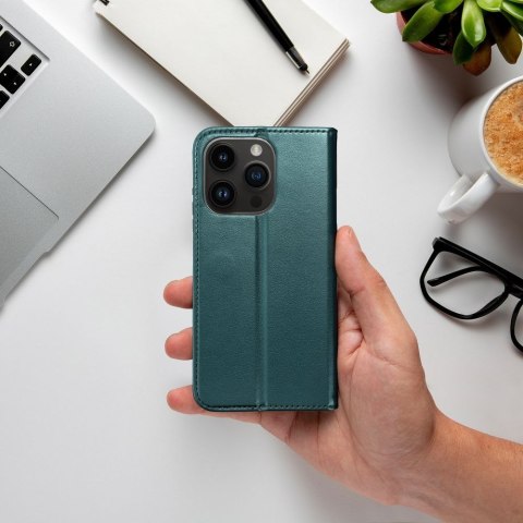 Etui z klapką na iPhone 17 / 18 Smart Magneto ciemnozielone