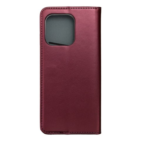Etui z klapką na Motorola EDGE 60 Smart Magneto burgundowe