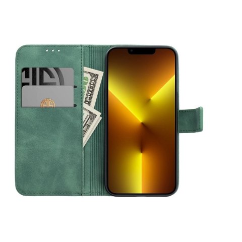Etui z klapką na Motorola G06 Tender Book zielone