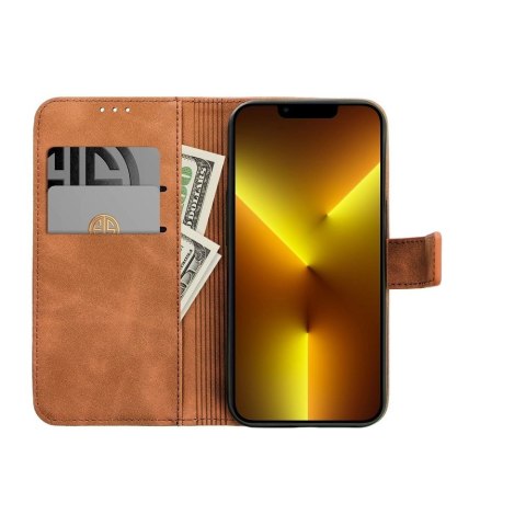 Etui z klapką na Oppo Reno 14 / 14F Tender Book brązowe