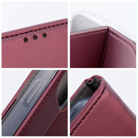 Etui z klapką na Oppo Reno A5 PRO 5G Smart Magneto burgundowe
