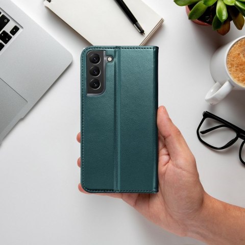 Etui z klapką na Oppo Reno A5 PRO 5G Smart Magneto ciemnozielone