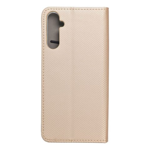 Etui z klapką na Samsung A05S Smart Case Book złote