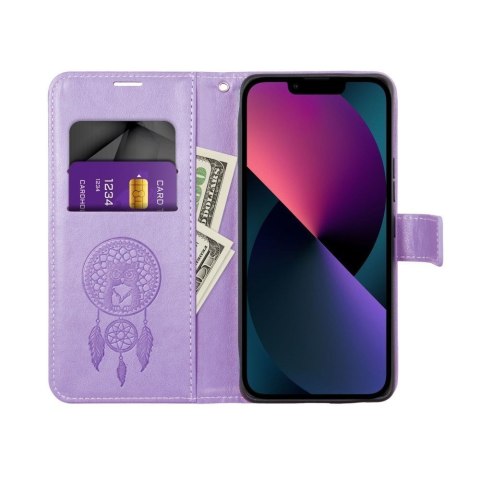 Etui z klapką na Samsung A06 Mezzo Book łapacz snów fioletowe