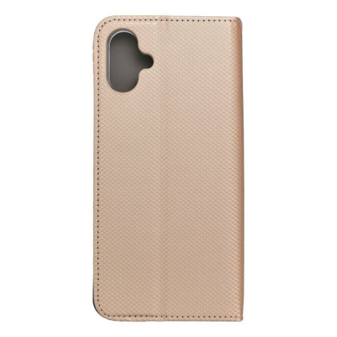 Etui z klapką na Samsung A06 Smart Case Book złote