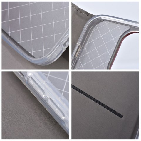 Etui z klapką na Samsung A35 Smart Magneto burgundowe