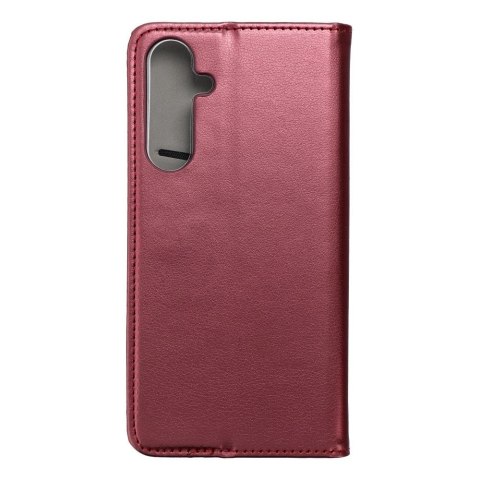 Etui z klapką na Samsung A35 Smart Magneto burgundowe