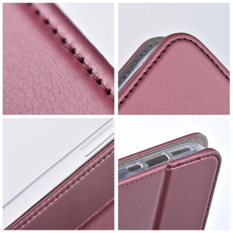 Etui z klapką na Samsung A37 Smart Magneto burgundowe