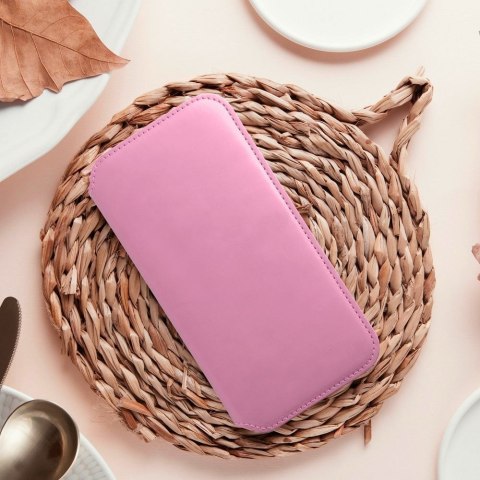 Etui z klapką na Samsung S24 FE Dual Pocket Book jasnoróżowe