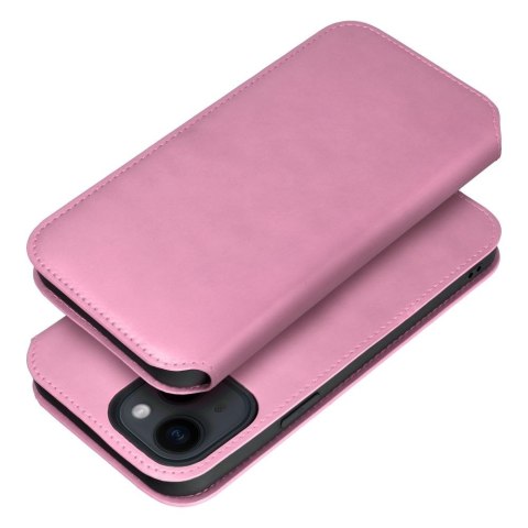 Etui z klapką na Samsung S24 FE Dual Pocket Book jasnoróżowe