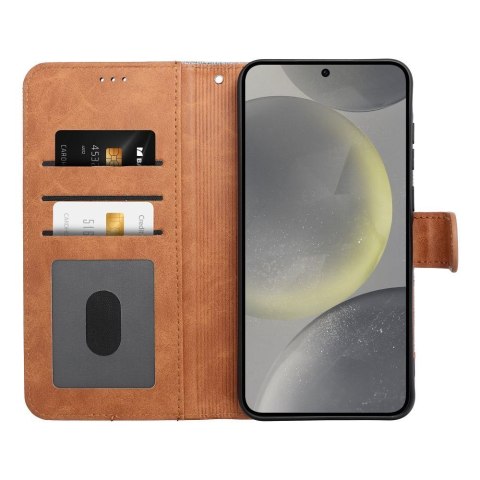 Etui z klapką na Samsung S25 Edge Jeans Book szare