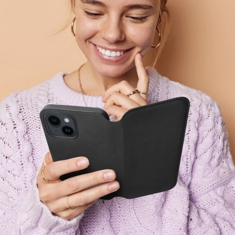 Etui z klapką na Samsung S25 PLUS Dual Pocket Book czarne