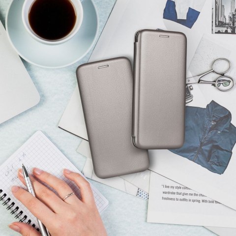 Etui z klapką na Samsung S25 PLUS Elegance Book stalowe