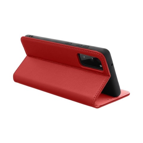 Etui z klapką na Samsung S25 PLUS Smart Pro Book skórzane bordowe