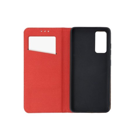 Etui z klapką na Samsung S25 PLUS Smart Pro Book skórzane bordowe