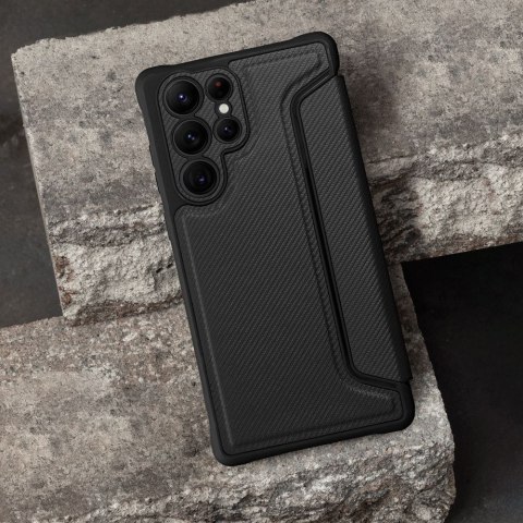 Etui z klapką na Samsung S26 PLUS Razor Book czarne