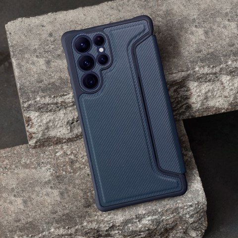 Etui z klapką na Samsung S26 PLUS Razor Book niebieskie